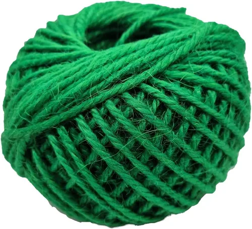 Vista 13 de Cuerda de yute verde de 54 yardas/rollo de 0.079 pulgadas, cuerda de cáñamo, cuerda gruesa fuerte, envoltura de cuerda gruesa, boda, manualidades