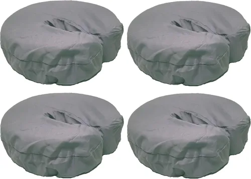 Vista 6 de Therapist's Choice® Premium Deluxe - Fundas de microfibra para mesa de masaje, 4 unidades por paquete (negro)