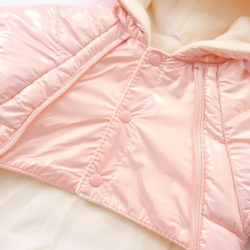 Vista 5 de Traje de nieve grueso de invierno para bebé con lindo estampado de dibujos animados con capucha impermeable ropa de nieve