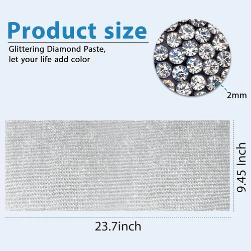 Vista 3 de 32000 piezas de diamantes de imitación de cristal brillantes autoadhesivas para bricolaje, calcomanías de diamantes de imitación brillantes