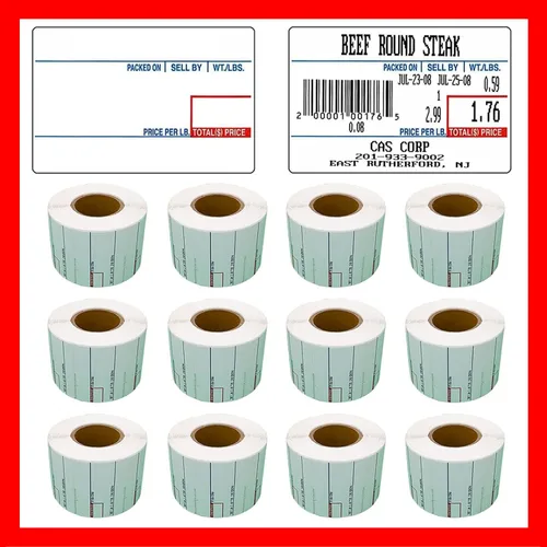 Vista 6 de Labels LST-8000 - Báscula de impresión térmica de 12 rollos, 12,000 etiquetas, compatible con CAS LP-1000 CL-5000 CL-5500 CL-7200, Easy Weigh