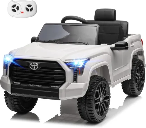Vista 8 de MINIATURE MOTORS Camioneta eléctrica de 12 V con batería de 7 Ah para niños, camioneta eléctrica con maletero con control remoto, Bluetooth, música