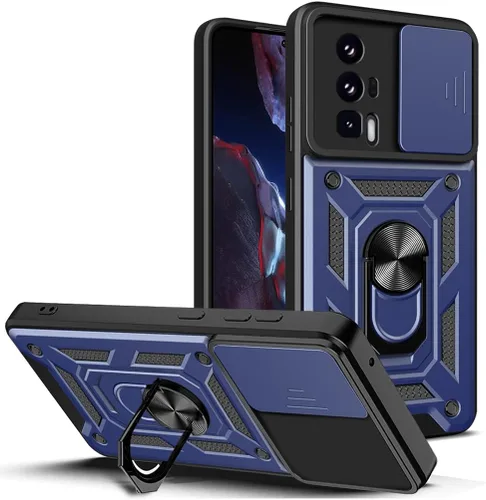 Vista 48 de Compatible con Tecno Camon 18P Bracket Shell, Slide Camera Lens Cover Case Azul