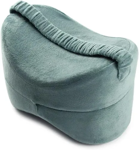 Vista 10 de Almohada de rodilla de espuma viscoelástica para personas que duermen de lado, almohada de pierna rosa para aliviar el dolor de espalda baja, cadera