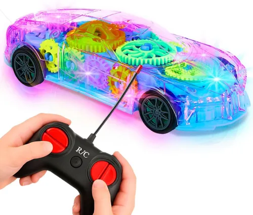 Vista 9 de Playbees Juguete de coche transparente iluminado, juguetes para niños autistas de 3 a 5 años, juguete sensorial para niños con autismo, juguetes