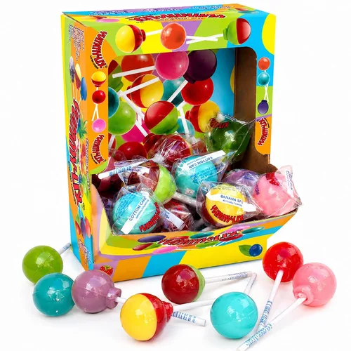 Vista 8 de Yummy-Lix Piruletas (Paquete de 24, Redondas Gourmet)
