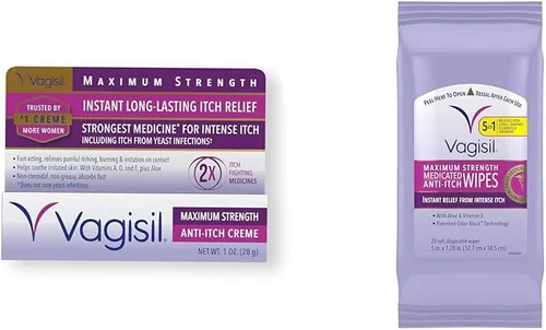 Vista 8 de Vagisil Crema femenina antipicazón de máxima resistencia con benzocaína para mujeres y lavado femenino para higiene de áreas íntimas, bloqueo