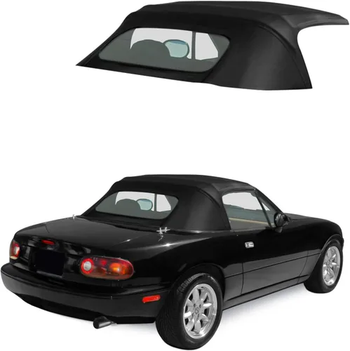 Vista 5 de Sierra Auto Tops Convertible Top Reemplazo para Mazda Miata MX5 1990-2005, Stayfast Canvas, Beige