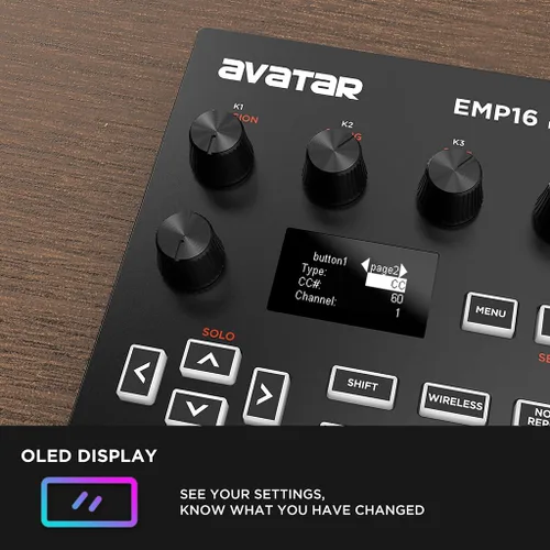 Vista 4 de EMP16 Bluetooth MIDI Beat Pad + EMK-25 USB MIDI teclado Contoller Bundle