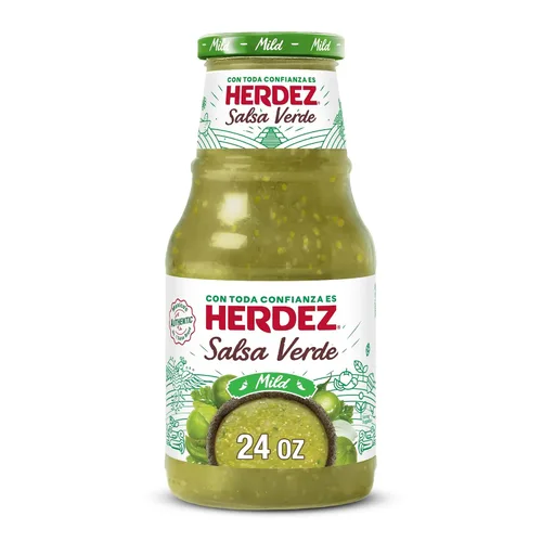 Vista 11 de Salsa Verde HERDEZ, suave, jarra de 68 oz – Salsa verde de tomatillo para tacos, enchiladas y salsas para mojar