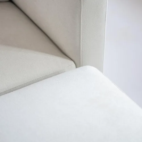 Vista 7 de Acanva Sofá modular convertible de lujo con tapicería en forma de L, sofá reversible contemporáneo con diván para sala de estar, apartamento
