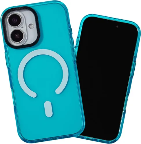 Vista 110 de SteepLab Funda de barrera para iPhone 13, protección de 360 grados que absorbe impactos con bisel elevado y colores llamativos (cielo azul brillante)