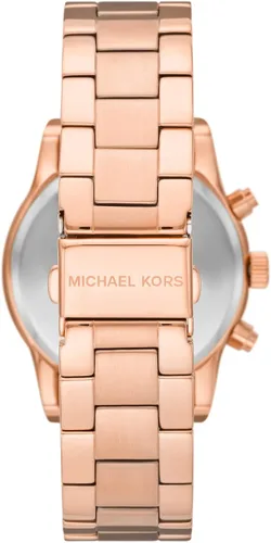 Vista 3 de Reloj Ritz de acero inoxidable para mujer de Michael Kors con cristal Topring.