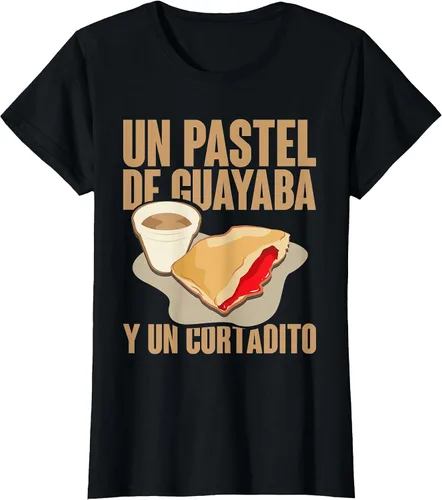 Vista 72 de Funny Cuban Coffee Guayaba Guava Breakfast T Shirt T-Shirt Asphalt Grey