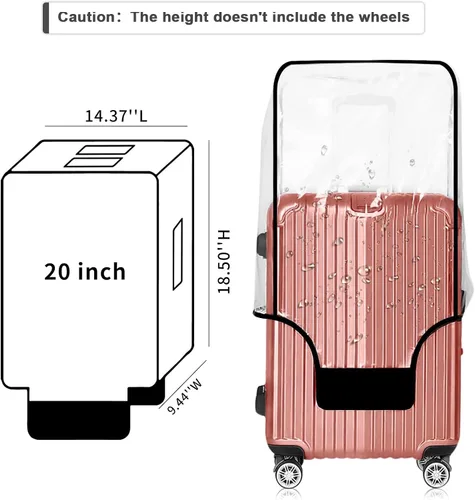 Vista 12 de Funda protectora de PVC transparente para maleta, de 24 pulgadas, aprobada por la TSA, 22-25 pulgadas