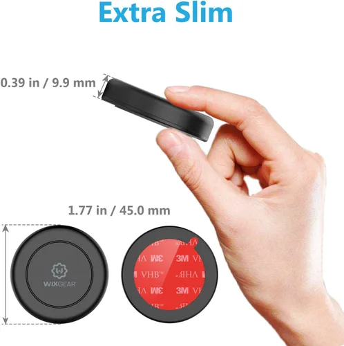 Vista 4 de WizGear soporte magnético plano para el tablero del auto, para teléfonos celulares y tabletas mini con tecnología de adhesión rápida - Extra delgado
