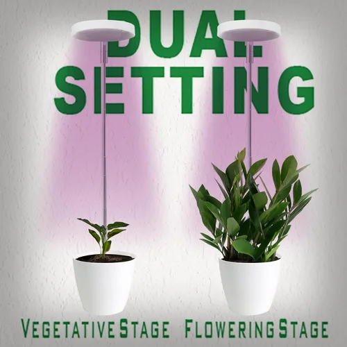 Vista 5 de Luz LED de 10 W en maceta, espectro específico para un mejor crecimiento, doble ajuste: vegetativo y floración. Puedes cultivar plantas al aire