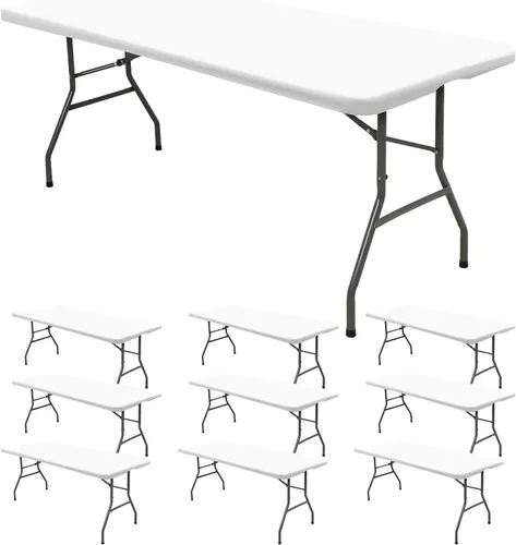 Vista 11 de 6 Pack de Manteles Ajustados para Mesas Rectangulares de 8 Pies, Cubierta de Mesa Aqua Azul Elástica para Picnic al Aire Libre, Paños de Mesa