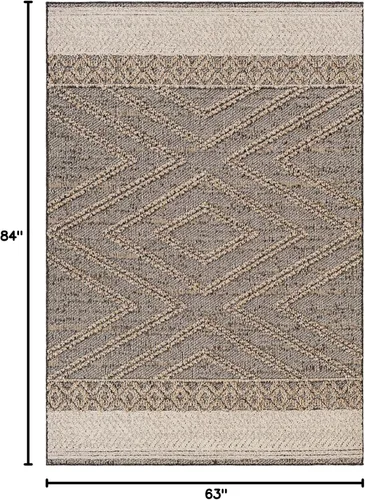 Vista 7 de Livabliss Sarasota - Alfombra moderna de 5 x 7 pies, color negro, (5 x 7 pies)