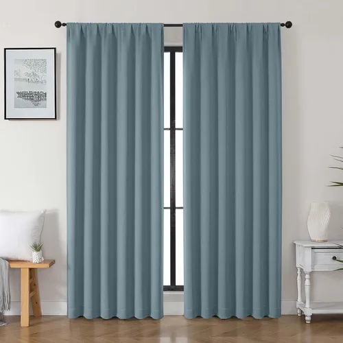 Vista 46 de Gwine Cortinas opacas para dormitorio, 54 pulgadas de largo, paneles de cortina de ventana con aislamiento térmico y reducción de ruido, cortinas