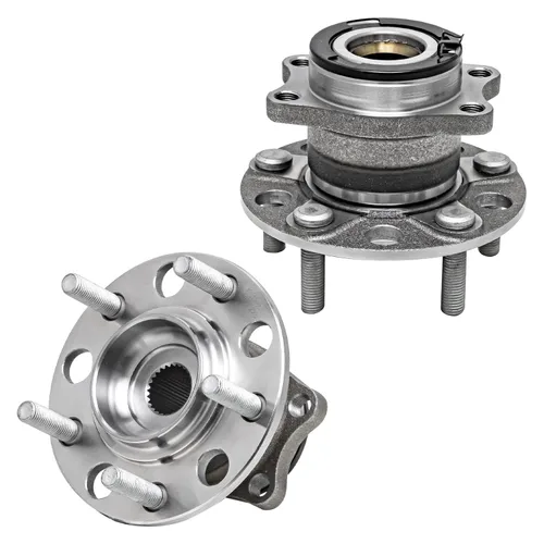 Vista 24 de Detroit Axle - Cojinete de rueda delantera y cojinete de rueda trasera para Honda Civic 1992-2000, Civic Del Sol 1993-1997, 4 lengüetas no ABS 1992