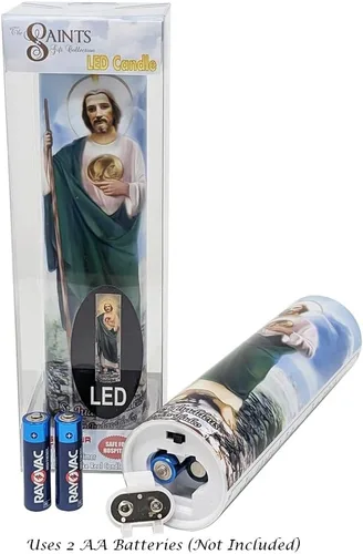 Vista 6 de Vela LED de oración de devoción sin llama Saint Jude