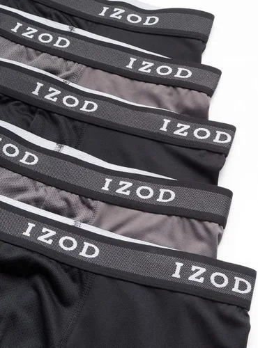 Vista 2 de IZOD Ropa interior para hombre Calzoncillos tipo bóxer de pierna larga (paquete de 10)