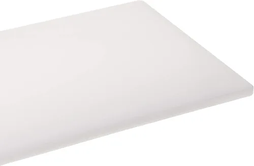 Vista 2 de Tabla de cortar de plástico 12x18 1/2" de espesor blanco, uso comercial aprobado por NSF
