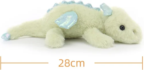 Vista 7 de Apricot Lamb Matcha Dragón Acostado Animales de Peluche para Niños, Juguetes de Peluche Suaves y Lindos para Bebés Niñas y Niños, 11 Pulgadas