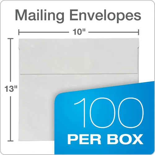 Vista 4 de Quality Park Tyvek - Sobres grandes de 10 x 13 pulgadas, paquete de 100 unidades, 2 pulgadas de expansión, desgarros, pinchazos y bolsas de correo