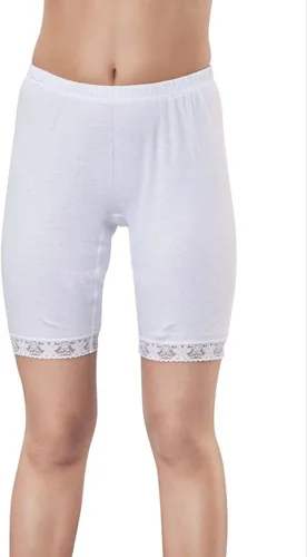 Vista 3 de HMD Underwear Bragas cómodas de algodón largo 100%, Blanco