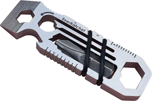 Vista 10 de Gear Infusion EverRatchet Clip Trinquete Llavero Multiherramienta (Titanio - Original)