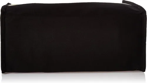 Vista 6 de Mud Pie - Bolsos clásicos de lona con inicial, color blanco y negro (R), 100% de algodón, 17 x 19 x 2pulgadas