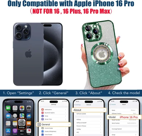 Vista 278 de Misscase Funda magnética con purpurina para iPhone 11 compatible con MagSafe, protección completa, delgada, a prueba de golpes, antiarañazos
