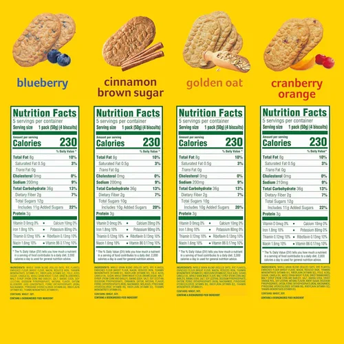 Vista 2 de Belvita - Galletas de desayuno en barra, paquete surtido de 4 sabores, 30 paquetes en total, 6 cajas (4 galletas por paquete)