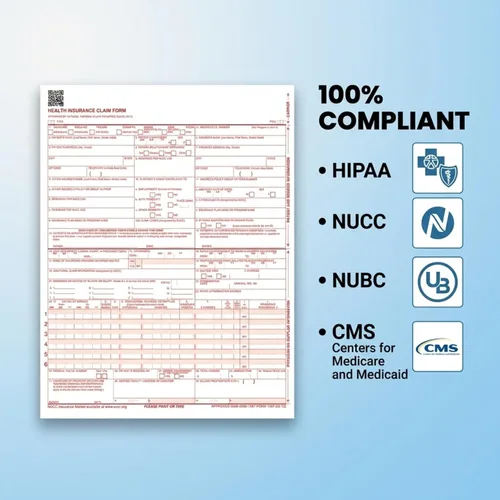 Vista 5 de ComplyRight Formulario de facturación de atención médica CMS 1500 8.5 x 11 Facturación médica Paquete de 2500
