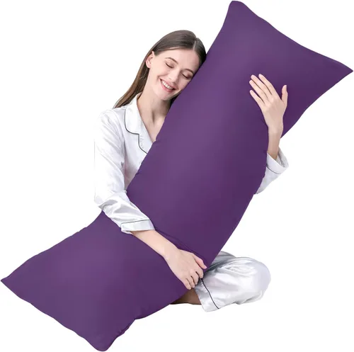Vista 12 de DOWNCOOL Relleno de almohada de cuerpo completo de lujo con funda de fibra, almohada corporal ultrasuave para dormir, inserto de almohada de cama