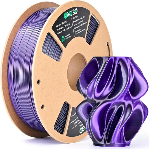 Vista 13 de OVV3D - Filamento PLA para impresora 3D de 8.82 oz x 4 bobinas, PLA Transparente Pla Multicolor