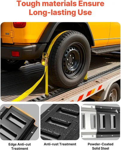 Vista 10 de Kit de Rieles de Amarre E-Track VEVOR, Paquete de 4 Rieles E-Track de 16 Pulgadas con 21 Piezas de Accesorios, 2 Correas de Trinquete y 4 Anillos O