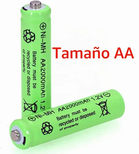 Vista 8 de Paquete de 12 pilas AA de 2000 mAh recargables de alta capacidad