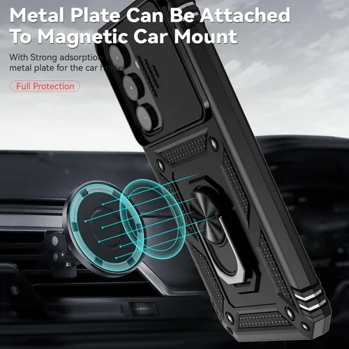 Vista 2 de Funda para Samsung Galaxy A54 5G, con protectores de pantalla y funda para cámara, [grado militar] 16 pies. Funda a prueba de caídas con función