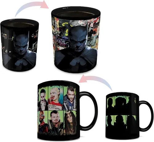 Vista 11 de Morphing Mugs DC Comics – Batman – Capa – Una taza sensible al calor de 16 onzas – Imagen completa revelada cuando se añade líquido caliente