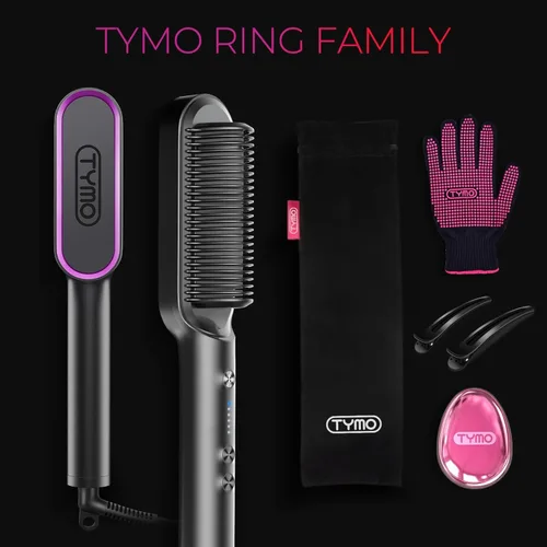 Vista 5 de TYMO Spray de protección térmica para el cabello + cepillo alisador de cabello TYMO Ring