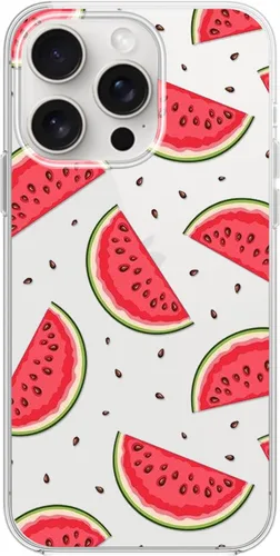 Vista 18 de Blingy's Funda para iPhone 15 Pro, bonito patrón de Navidad con diseño de copos de nieve de invierno, funda protectora transparente de TPU suave