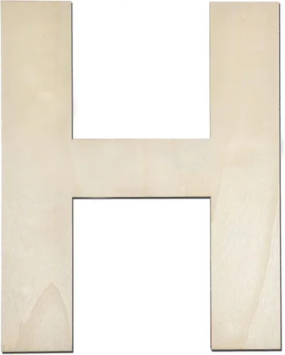 Vista 20 de Letra de madera A de 12 pulgadas de grosor, letra de madera grande sin terminar de 1/4 de pulgada de grosor para decoración de pared del hogar Letra