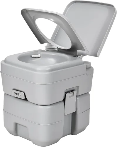 Vista 7 de YITAMOTOR Baño portátil de 6.34 galones para acampar con colección de papel Gris