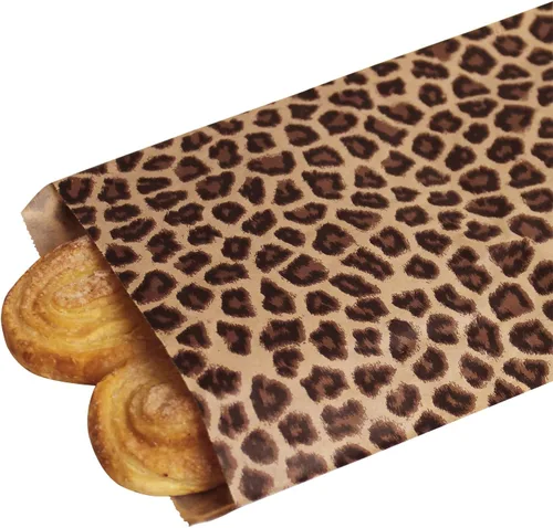Vista 4 de Ikee Design 200 unidades de papel de 4 x 6 pulgadas con estampado liso o bolsas de estraza estampadas para dulces, galletas, mercancía, recuerdos