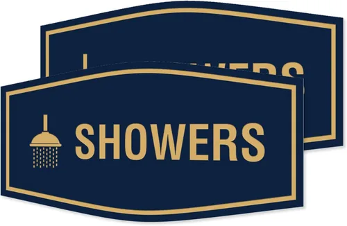 Vista 36 de Fancy Showers - Letrero (negro/plateado), tamaño mediano