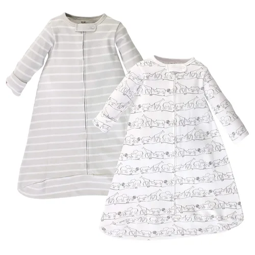 Vista 10 de Touched by Nature Saco de dormir unisex de algodón orgánico de manga larga para bebé, manta, mariposas brillantes, 0-3 meses Bright Butterflies