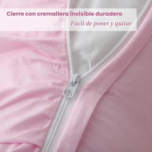Vista 5 de 2 Pack Pink Ruffle Throw Pillow Covers 18"x18" Rosa